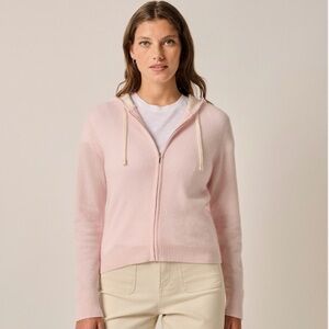 Johnnie-O Monogram Teat Amanda Cashmere Sweater Cardigan XS Full Zip Hoodie Y2K